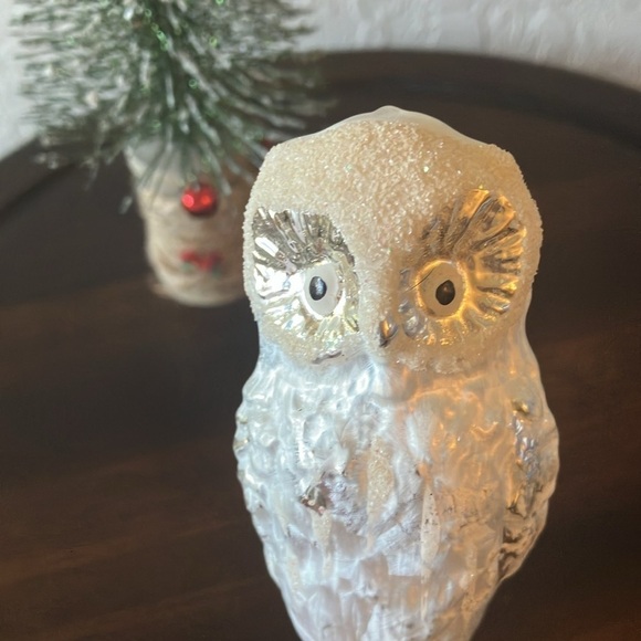Vintage: Snowy White Owl-Clip On Glass-Ornament - Picture 16 of 16
